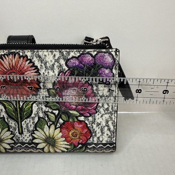 Brighton Africa Stories Floral Double Zip Leather Wallet Wristlet READ - Picture 8 of 10